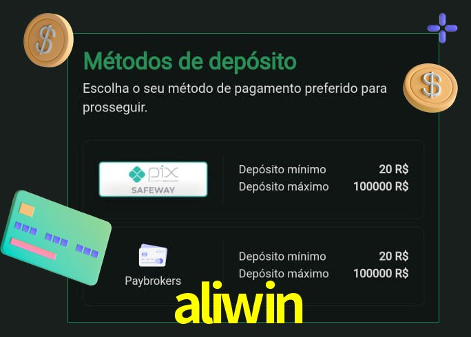O cassino aliwin oferece uma grande variedade de métodos de pagamento